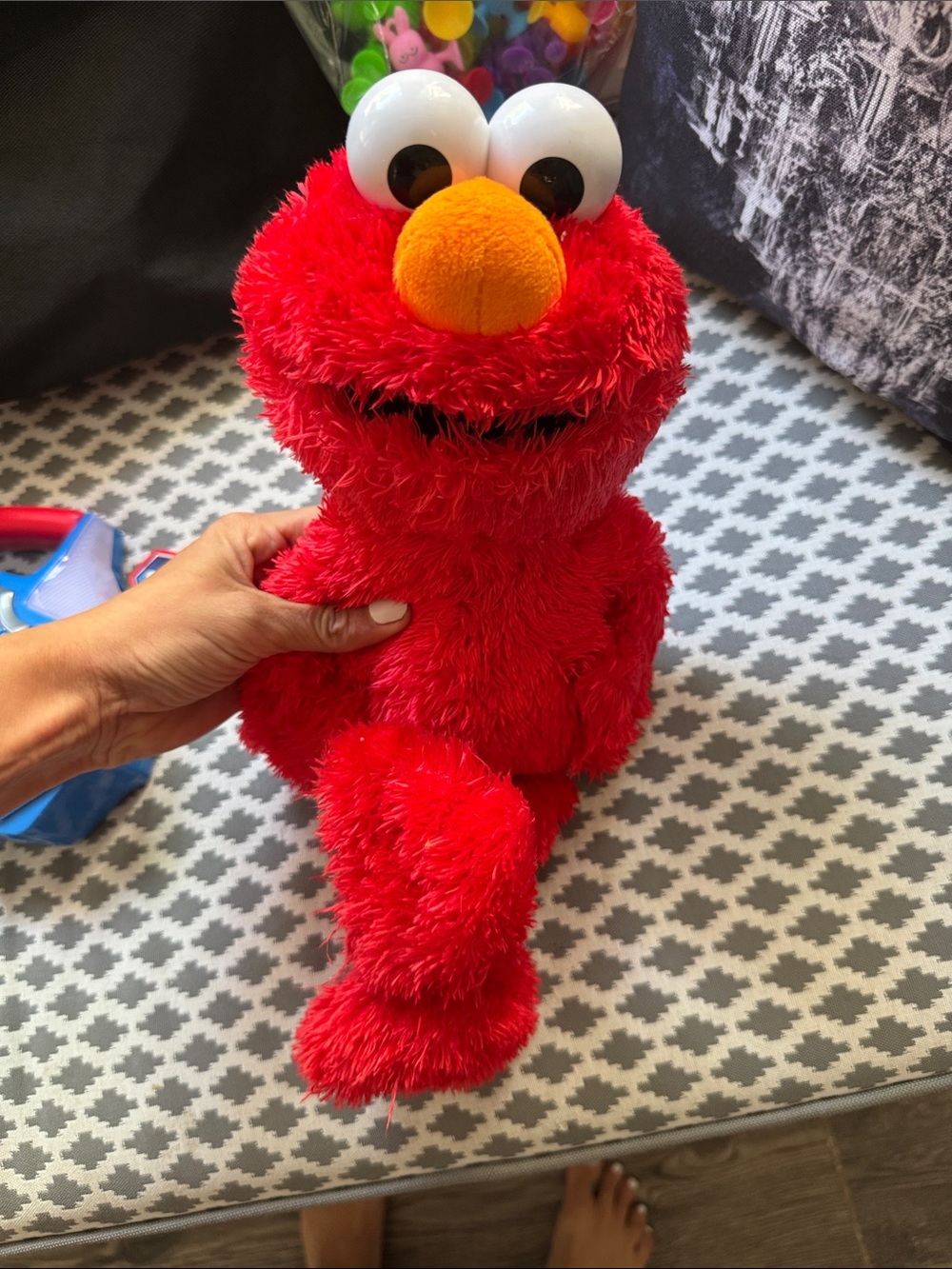Sesame Street Red Elmo Plush with Orange Nose